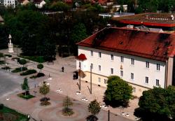 town's office, park, footpath